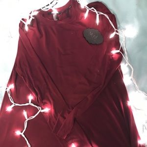 Forever 21 wine mock neck tunic